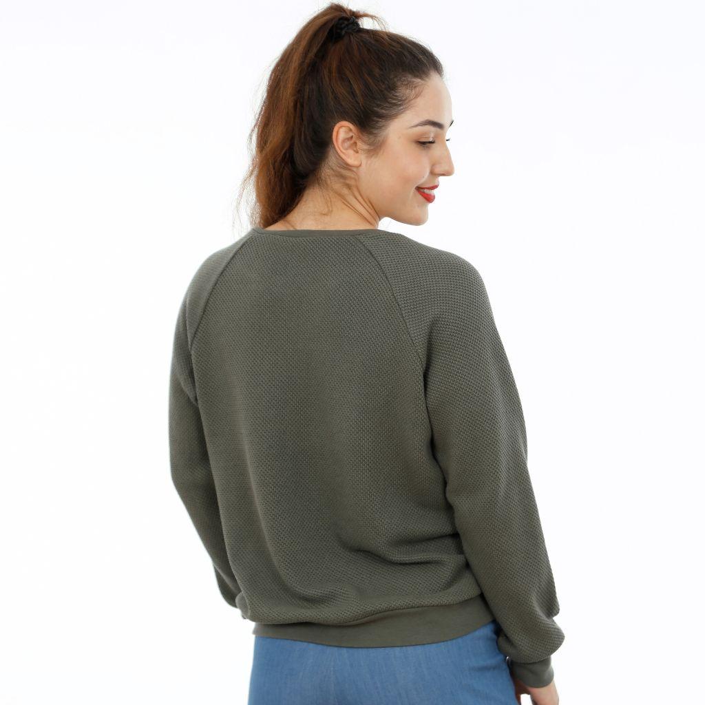 Papierschnittmuster Raglanpulli Frau Svenja XS-XXL